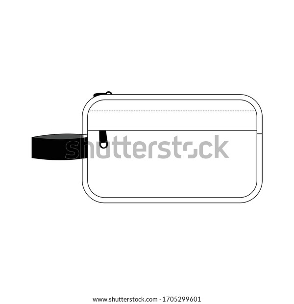 Pouch Bag Vector Illustration Flat Sketches Stock Vector (Royalty Free ...