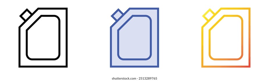 ícone de bolsa. Design de estilo linear, preenchimento azul e gradiente isolado em plano de fundo branco