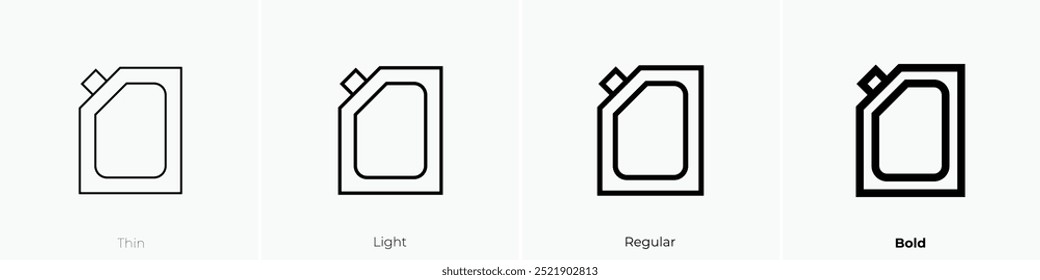 pouch icon. Thin, Light Regular And Bold style design isolated on white background