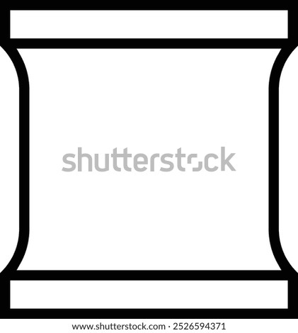 pouch icon. Thin linear style design isolated on white background