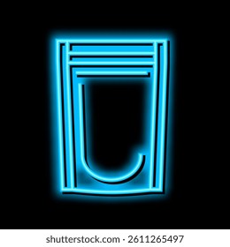 pouch plastic neon light sign vector. pouch plastic illustration