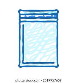 pouch plastic package doodle icon sketch vector. pouch plastic package sign. isolated symbol illustration