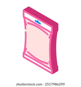pouch plastic package isometric icon vector. pouch plastic package sign. isolated symbol illustration