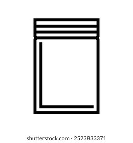 pouch plastic package line icon vector. pouch plastic package sign. isolated contour symbol black illustration