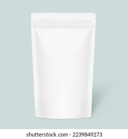 Pouch-Stretchsack-Modell auf. Vektorgrafik. Vorderseite. Kann für Vorlage verwenden Sie Design, Präsentation, Werbung. EPS10.	
