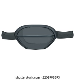 pouch waist bag cartoon. pouch waist bag sign. isolated symbol vector illustration