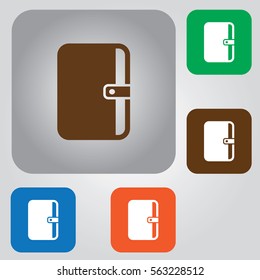 Pouch Wallet icon, modern flat design
