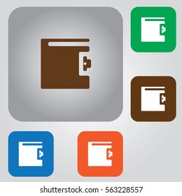 Pouch Wallet icon, modern flat design