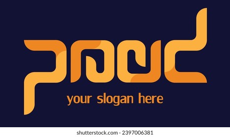 Poud logo, if read upside down, will also read the same