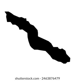Pouebo commune map, administrative division of New Caledonia. Vector illustration.