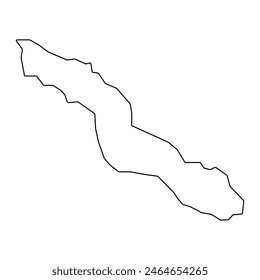 Mapa comunal de Pouebo, división administrativa de Nueva Caledonia. Ilustración vectorial.