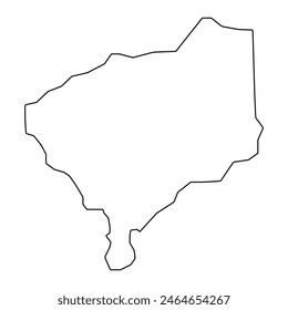 Pouembout commune map, administrative division of New Caledonia. Vector illustration.