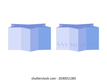 Un puf en forma de cubo. Estilo isométrico. Ilustración vectorial aislada. Ilustración de moda. Decoración casera contemporánea. Interior de la sala de estar, estudio de fotos. Modelo. Fondo blanco.