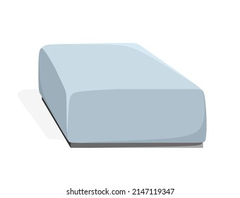 Pouf Sofa blue Modern interior Furniture Vector illustration in flat style 