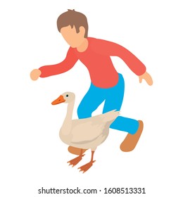 Poultry farming icon. Isometric illustration of poultry farming vector icon for web