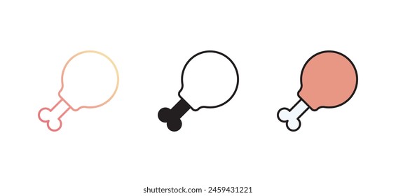 Poultry icon design with white background stock illustration