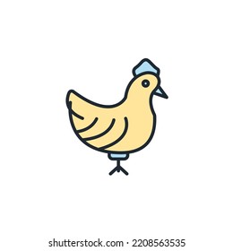 símbolo de iconos de aves de corral elementos vectores para web infográfica