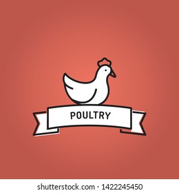 POULTRY AND ILLUSTRATION ICON CONCEPT