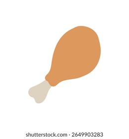 poultry leg fried chicken food meat with bone drumstick duck turkey emoji symbol sign icon vector illustration