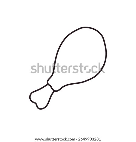 poultry leg fried chicken food meat with bone drumstick duck turkey emoji symbol sign icon vector illustration