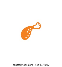 Poultry Leg Vector Flat Icon