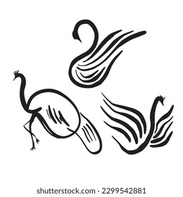 poultry line art logo sets ,good for graphic design resources, posters, prints, logos, banners, pamflets, books cover, and more.