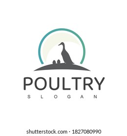 Poultry Logo With Duck Symbol