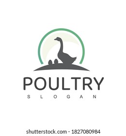 Poultry Logo With Goose Symbol