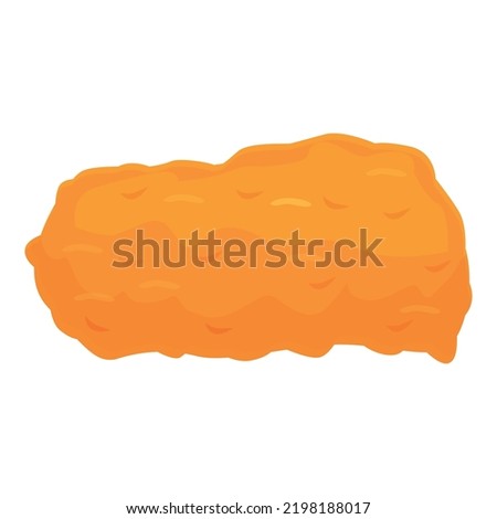 Poultry nugget icon cartoon vector. Fast food. Hot meat