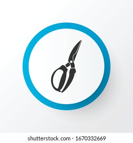 Poultry shears icon symbol. Premium quality isolated kitchen scissors element in trendy style.