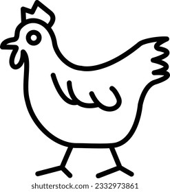 Poultry Vector Icon Line Style