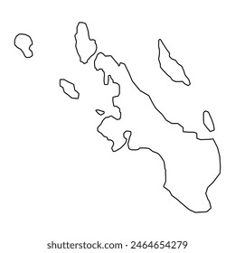 Poum kommune map, administrative division von Neukaledonien. Vektorillustration.