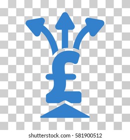 Pound Aggregator vector icon. Illustration style is a flat iconic cobalt symbol on a transparent background.