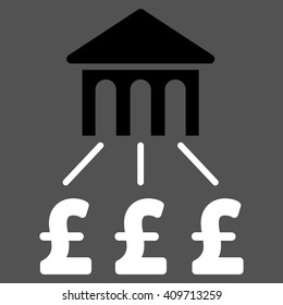 Pound Bank Structure vector icon. 
