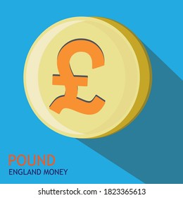 Pound with the blue background