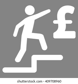 Pound Business Steps vector icon.