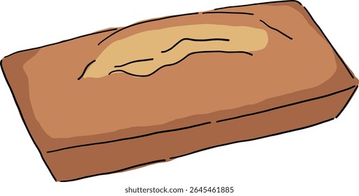 Vetor de Sobremesa de Pão Clássico de Ilustração de Bolo de Libra