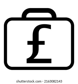 Pound Case Flat Icon Isolated On White Background
