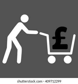 Pound Cash Out vector icon. 