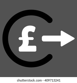 Pound Cash Out vector icon. 