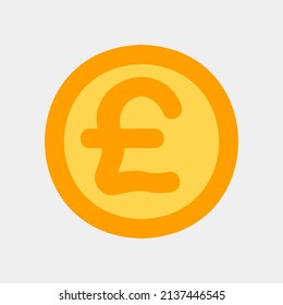 Icono de moneda en forma plana sobre moneda, uso para presentación de aplicaciones móviles en sitios web