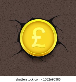 Pound coin illustration