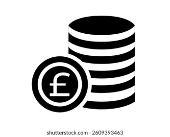 Pound coin tower outline vector
Vector coin tower black editable eps file