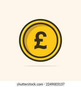 pound coin vector illustration design