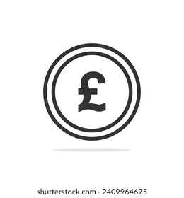 pound coin vector illustration design