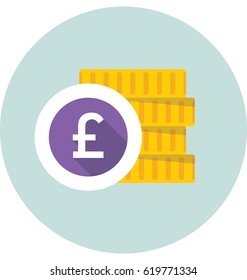 Pound coins Vector Icon