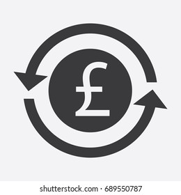 Pound currency Icon. Exchange icon.