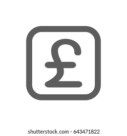 Pound currency Icon in trendy flat style isolated on white background. Award symbol for your web site design, logo, app, UI. Vector illustration, EPS10.