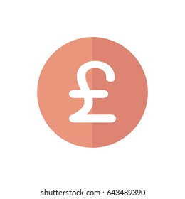 Pound currency Icon in trendy flat style isolated on white background. Award symbol for your web site design, logo, app, UI. Vector illustration, EPS10.