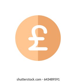 Pound currency Icon in trendy flat style isolated on white background. Award symbol for your web site design, logo, app, UI. Vector illustration, EPS10.